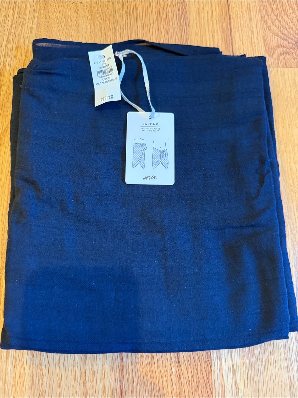 aerie Navy Blue Sarong Beach Wrap with Tags